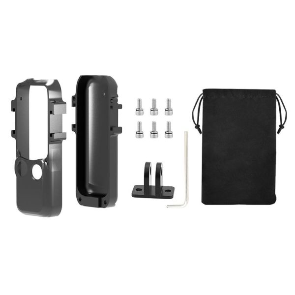 DJI OSMO Pocket 3 PULUZ Metal Protection Frame Cage Adapter Bracket with Dual Cold Shoes (Black) - Image 11