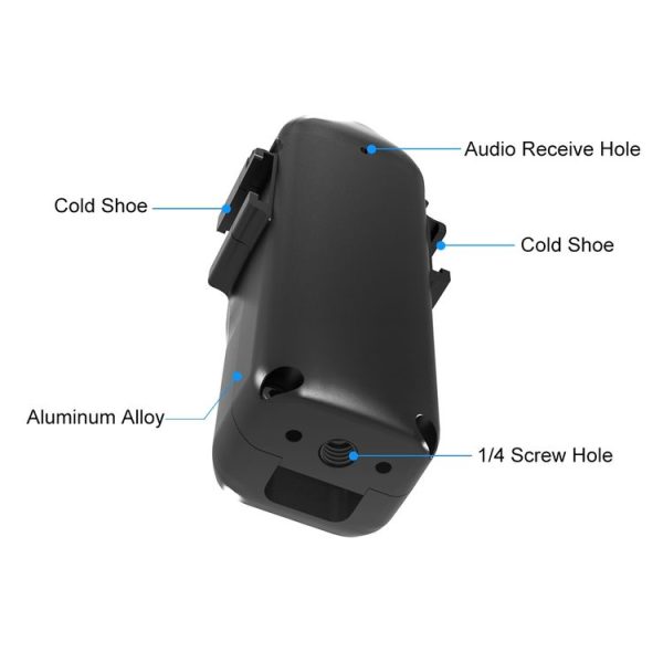 DJI OSMO Pocket 3 PULUZ Metal Protection Frame Cage Adapter Bracket with Dual Cold Shoes (Black) - Image 5