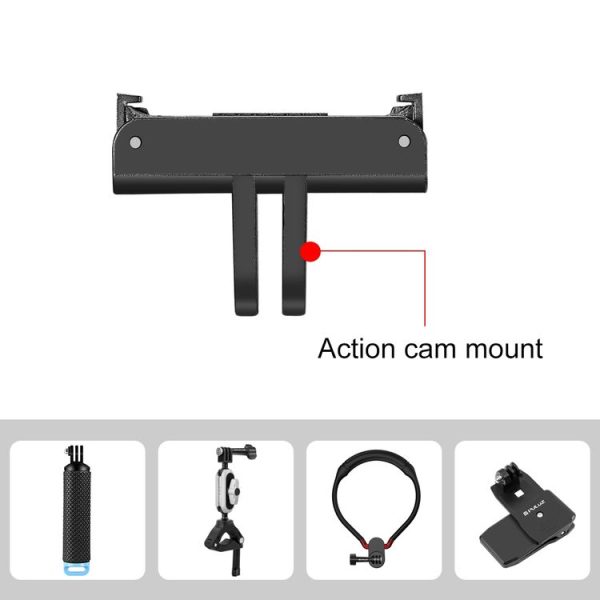 DJI Osmo Action 5 Pro / 4 / 3 PULUZ Magnetic Quick Release Base Expansion Mount (Black) - Image 5