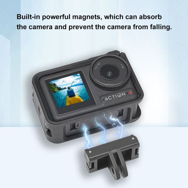 DJI Osmo Action 5 Pro / 4 / 3 PULUZ Magnetic Quick Release Base Expansion Mount (Black) - Image 6