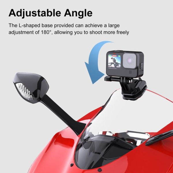 PULUZ Motorcycle Windshield Action Camera Mount Clip for GoPro Hero12 Black / DJI Osmo Action 4 / Insta360 X4 / Ace Pro and Other Action Cameras (Black) - Image 7