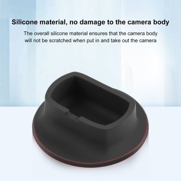 Insta360 X4 PULUZ Silicone Dock Desktop Fixed Base Bracket (Black) - Image 4