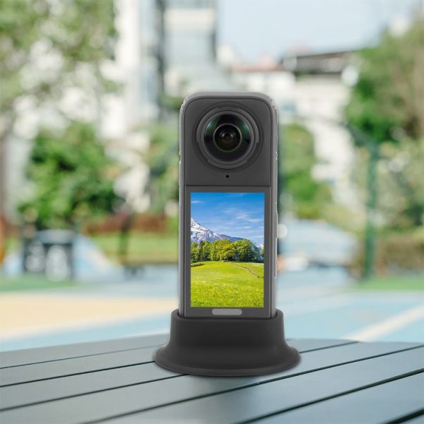 Insta360 X4 PULUZ Silicone Dock Desktop Fixed Base Bracket (Black) - Image 8