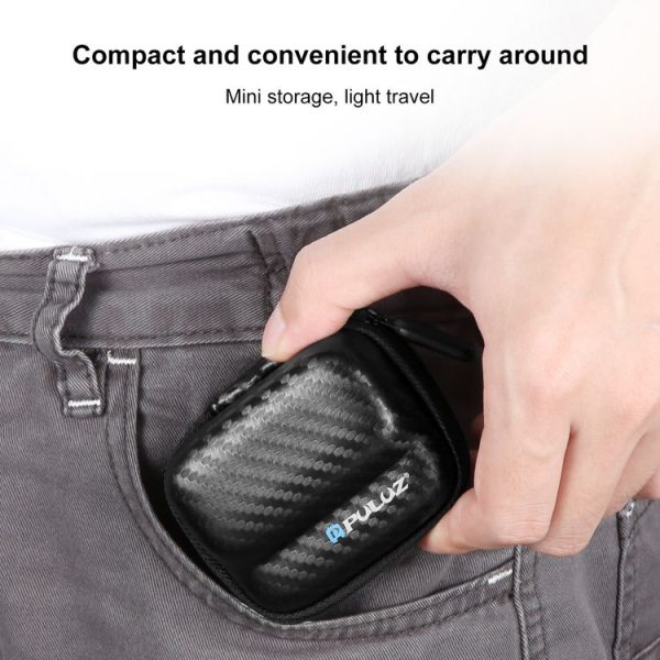 Insta360 GO 3 / GO 3S PULUZ Mini Body Bag Portable Carbon Fiber EVA Storage Bag (Black) - Image 6