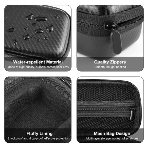 DJI Osmo Pocket 3 PULUZ Mini Body Bag Portable EVA Storage Bag (Black) - Image 5
