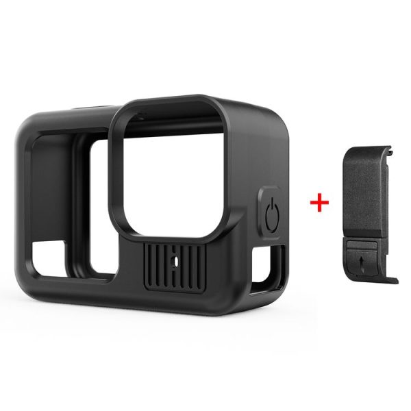 GoPro HERO13 Black PULUZ Silicone Protective Case Side Interface Cover with Wrist Strap & Lens Cover (Black) - Image 2