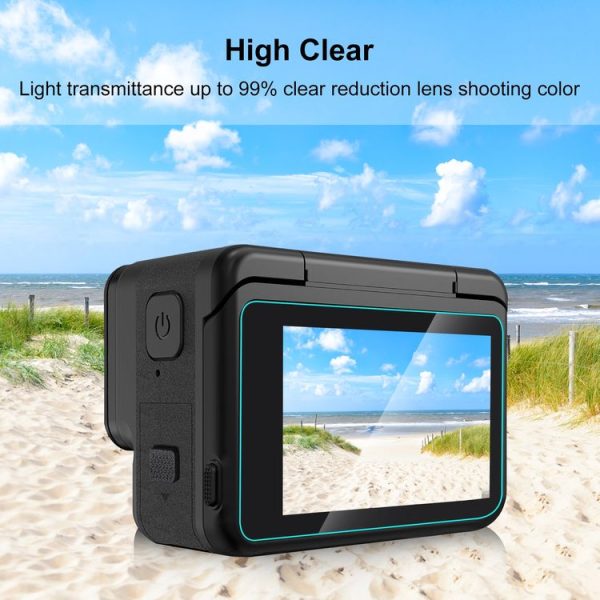 Insta360 Ace Pro PULUZ 3 in 1 Rear & Front Screen + Lens Tempered Glass Film (Transparent) - Image 6