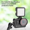 Insta360 Ace Pro / Ace PULUZ Metal Cage Adapter Frame with 52mm UV Filter & Adapter Ring (Black) - Image 2