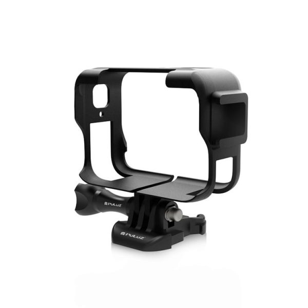 Insta360 Ace Pro PULUZ Plastic Cage Expansion Adapter Frame with Cold Shoe Base (Black) - Image 3