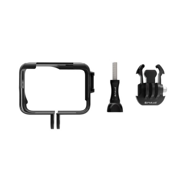 Insta360 Ace Pro PULUZ Plastic Cage Expansion Adapter Frame with Cold Shoe Base (Black) - Image 9
