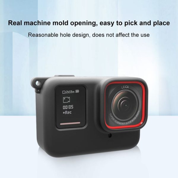 Insta360 Ace Pro PULUZ Body Silicone Protective Case with Lens Cap (Black) - Image 5