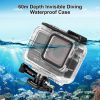 Insta360 Ace Pro PULUZ 60m Underwater Waterproof Housing Case with Base Adapter & Screw (Transparent) - Image 2