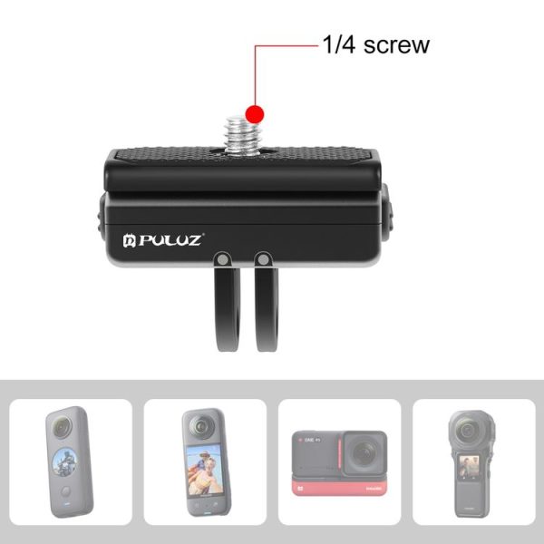 Insta360 Ace / Ace Pro / X4 PULUZ Magnetic Quick Release Base Mount (Black) - Image 7