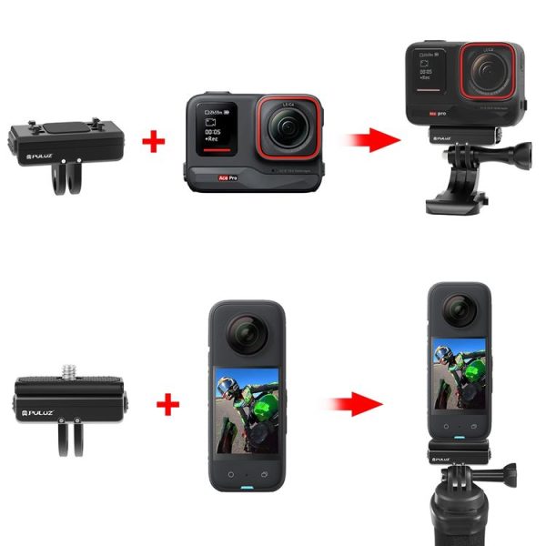 Insta360 Ace / Ace Pro / X4 PULUZ Magnetic Quick Release Base Mount (Black) - Image 9