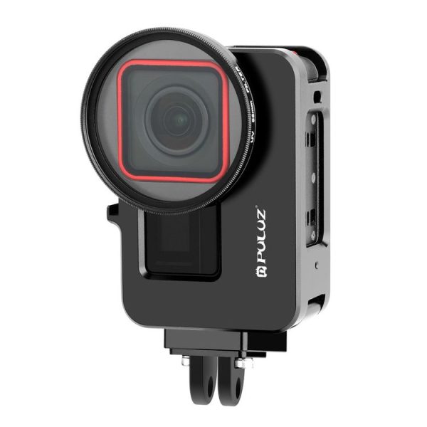 Insta360 Ace Pro / Ace PULUZ Metal Cage Adapter Frame with 52mm UV Filter & Adapter Ring (Black)