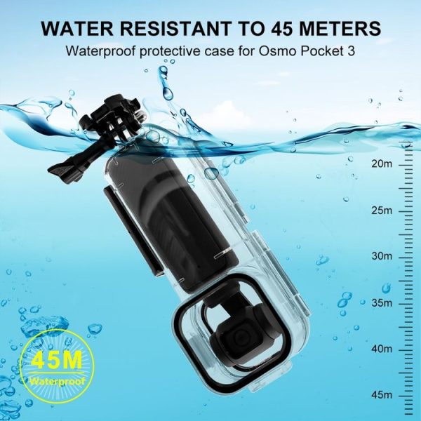 DJI Osmo Pocket 3 PULUZ 45m Underwater Waterproof Housing Diving Case (Transparent) - Image 7