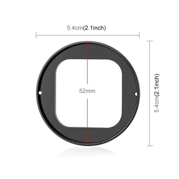 Insta360 Ace Pro PULUZ 52mm UV Lens Filter Adapter Ring with Lens Cover (Black) - Image 3