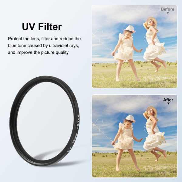 Insta360 Ace Pro PULUZ 52mm UV Lens Filter Adapter Ring with Lens Cover (Black) - Image 5