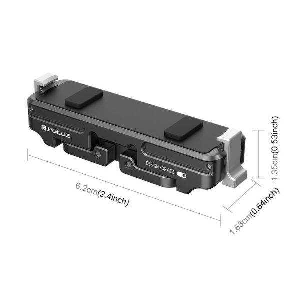 Insta360 GO3 / GO 3S PULUZ Magnetic Aluminum Alloy Quick Release Base Mount (Black) - Image 3