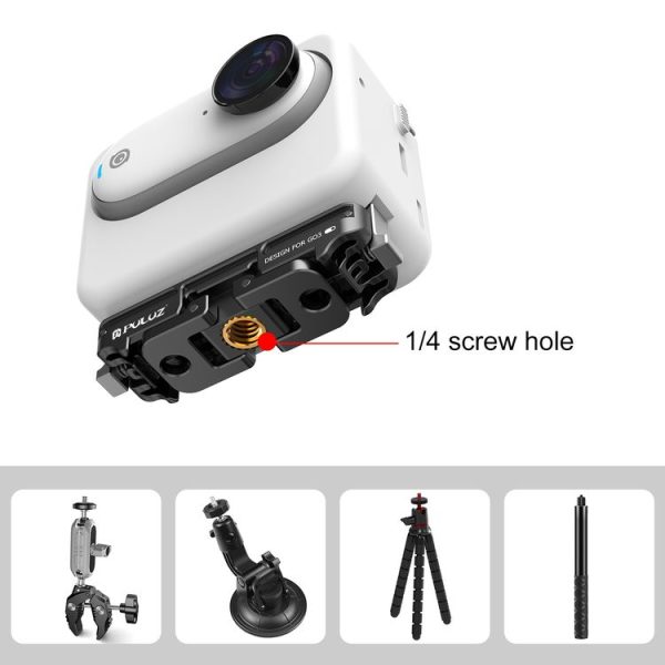 Insta360 GO3 / GO 3S PULUZ Magnetic ABS Quick Release Base Mount (Black) - Image 4