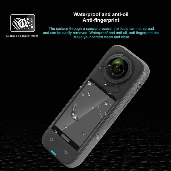 Insta360 X4 PULUZ 9H 2.5D Curved HD Screen Tempered Glass Film (Transparent) - Image 3