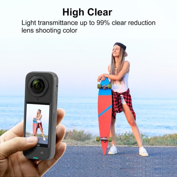Insta360 X4 PULUZ 9H 2.5D Curved HD Screen Tempered Glass Film (Transparent) - Image 6