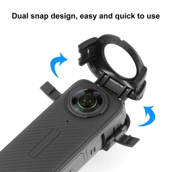 Insta360 X4 PULUZ Snap-on Lens Guard Protective Cover (Black) - Image 5