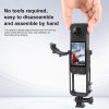 Insta360 X4 PULUZ Cold Shoe PC Plastic Protective Frame with Adapter Mount & Screw (Black) - Image 7
