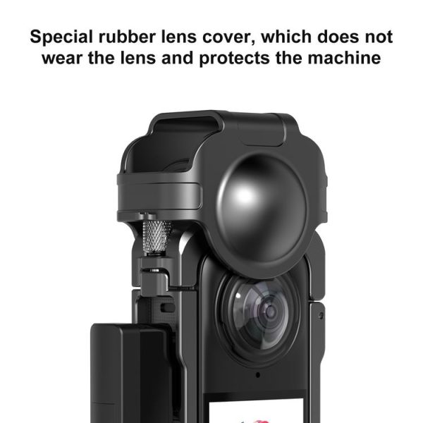 Insta360 X4 PULUZ Metal Protective Cage Rig Housing Frame with Lens Cover (Black) - Image 8
