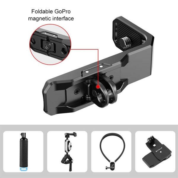 Insta360 X4 PULUZ Vertical Horizontal Shooting Quick Release Metal L Bracket (Black) - Image 5