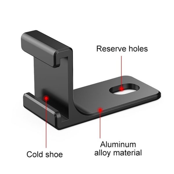 Insta360 X4 / X3 / One X2 PULUZ Selfie Stick Cold Shoe Extension Bracket (Black) - Image 4