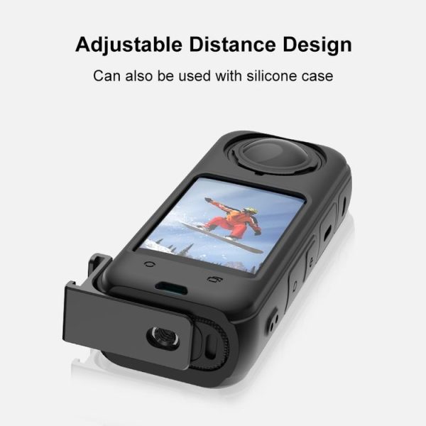 Insta360 X4 / X3 / One X2 PULUZ Selfie Stick Cold Shoe Extension Bracket (Black) - Image 5