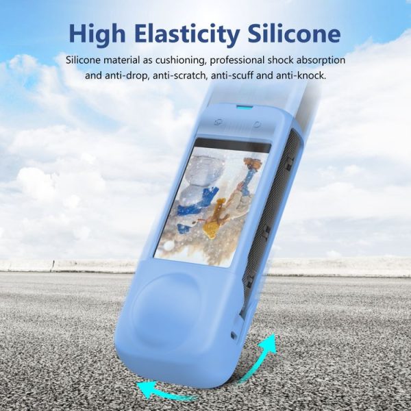 Insta360 X4 PULUZ Full Body Dust-proof Silicone Protective Case (Blue) - Image 7