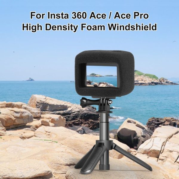 Insta360 Ace Pro / Ace PULUZ High Density Foam Windshield (Black) - Image 2