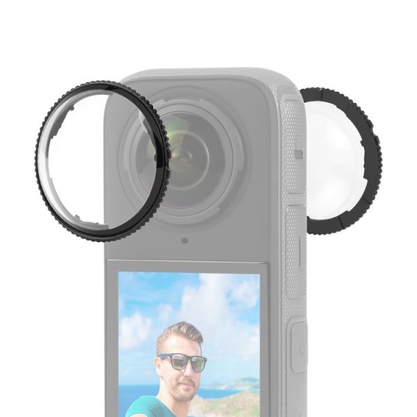 Insta360 X4 PULUZ Rotation Optical Glass Lens Guard Protective Cover (Transparent)