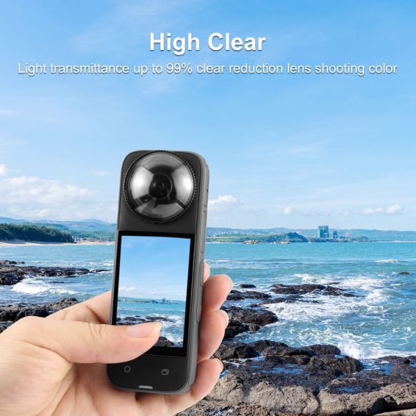 Insta360 X4 PULUZ Rotation Optical Glass Lens Guard Protective Cover (Transparent) - Image 7