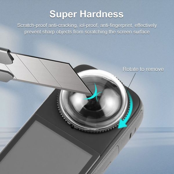 Insta360 X4 PULUZ Rotation PC Lens Guard Protective Cover (Transparent) - Image 6