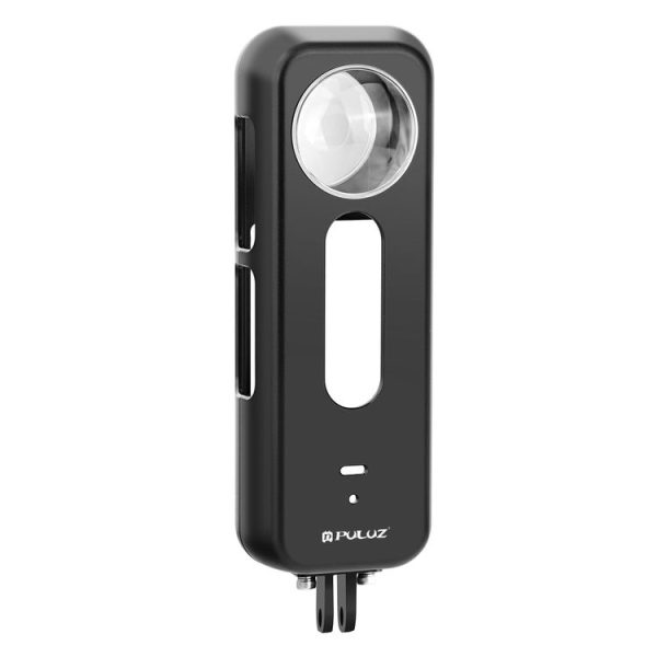 Insta360 X4 PULUZ Metal Protective Cage Rig Housing Frame with Lens Protector (Black) - Image 3