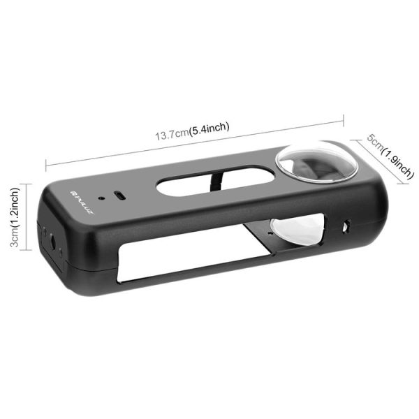 Insta360 X4 PULUZ Metal Protective Cage Rig Housing Frame with Lens Protector (Black) - Image 4