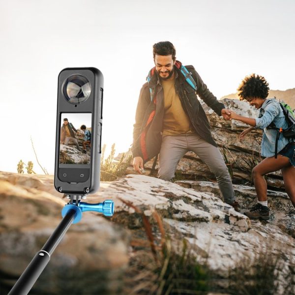 Insta360 X4 PULUZ Metal Protective Cage Rig Housing Frame with Lens Protector (Black) - Image 9