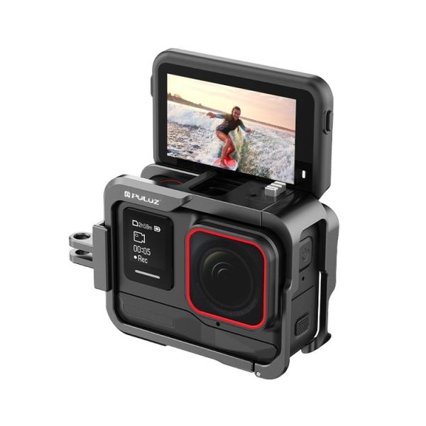 Insta360 Ace Pro PULUZ Metal Protective Cage Adapter Frame (Black) - Image 8