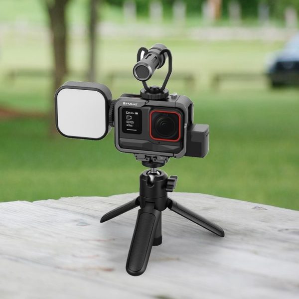 Insta360 Ace Pro PULUZ Metal Protective Cage Adapter Frame (Black) - Image 9