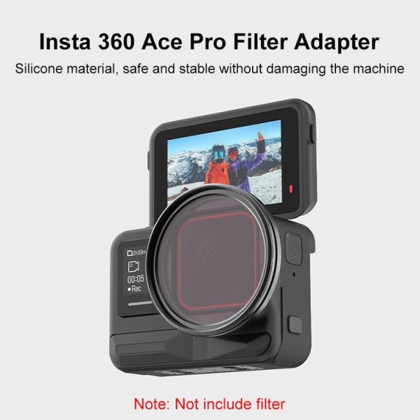 Insta360 Ace Pro PULUZ Filter Holder Metal Protective Filter Frame (Black) - Image 5