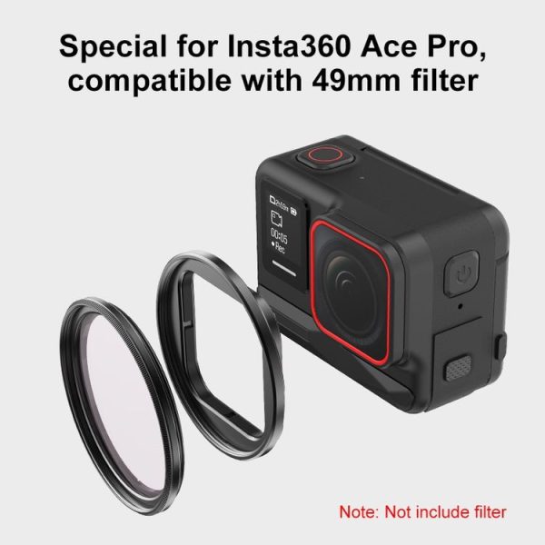 Insta360 Ace Pro PULUZ Filter Holder Metal Protective Filter Frame (Black) - Image 6