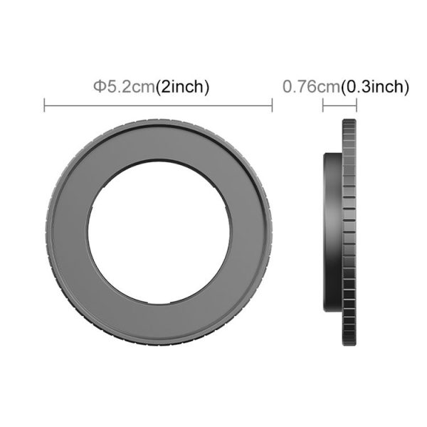 DJI Action 4 PULUZ Filter Holder Metal Protective Filter Frame (Black) - Image 4