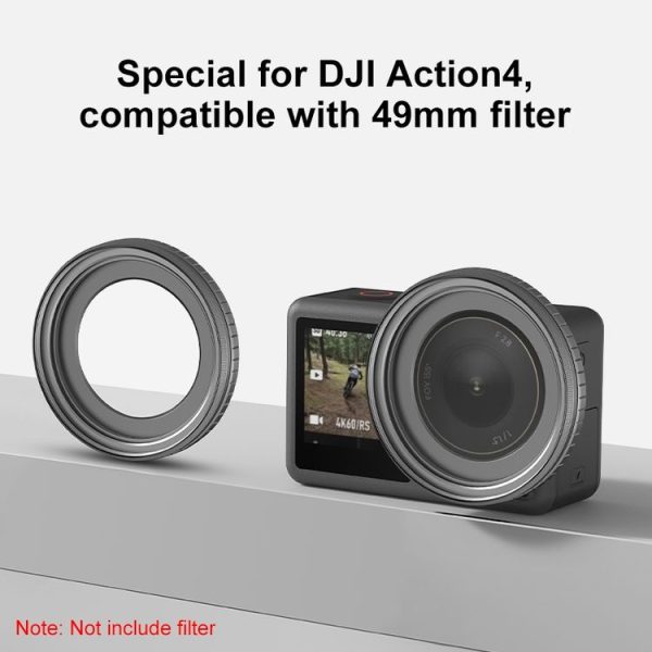 DJI Action 4 PULUZ Filter Holder Metal Protective Filter Frame (Black) - Image 6