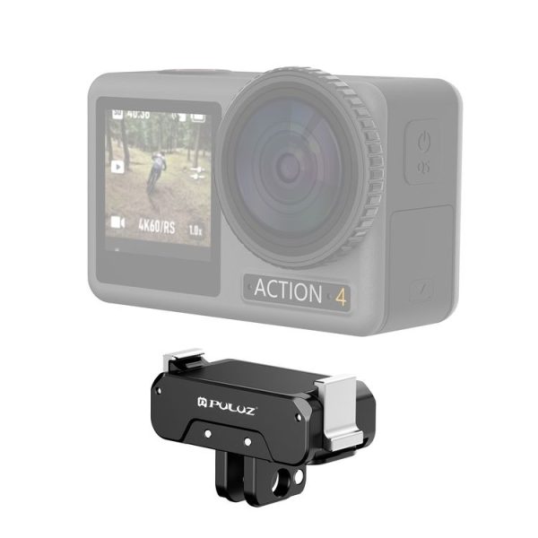 DJI Osmo Action 4 / 3 PULUZ Magnetic Quick Release Metal Base (Black)