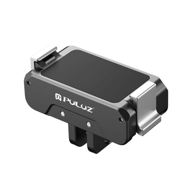 DJI Osmo Action 4 / 3 PULUZ Magnetic Quick Release Metal Base (Black) - Image 2