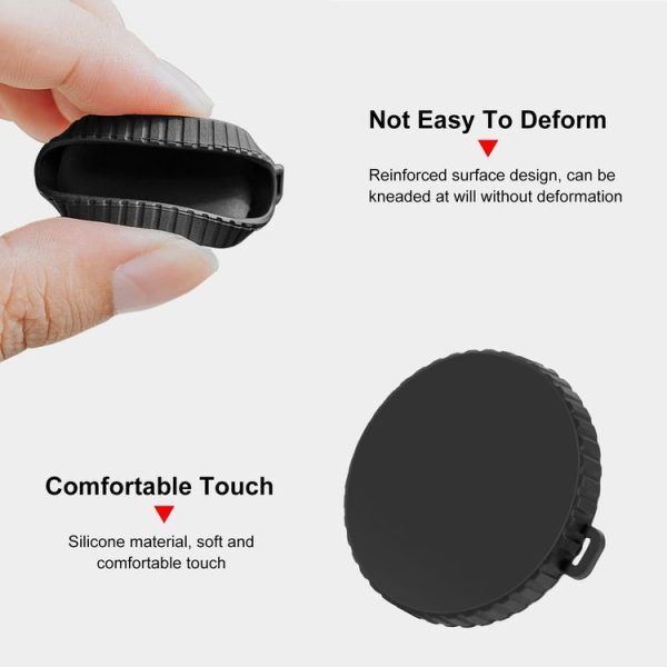 DJI Osmo Action 5 Pro / 4 / 3 PULUZ Silicone Lens Cap (Black) - Image 4