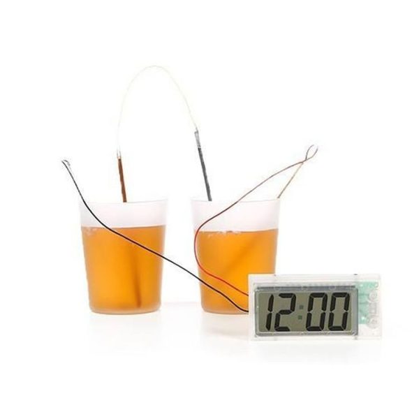 DIY Novel Green Science Potato Digital Clock Educational Kit with 2 inch LCD Screen (Potato NOT Included) (White) - Image 6